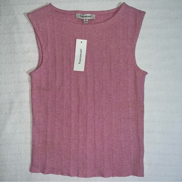 Francescas High Neck Knit Top Womens Small Y2K Pheobe Buffay Preppy Collegiate - Picture 1 of 7
